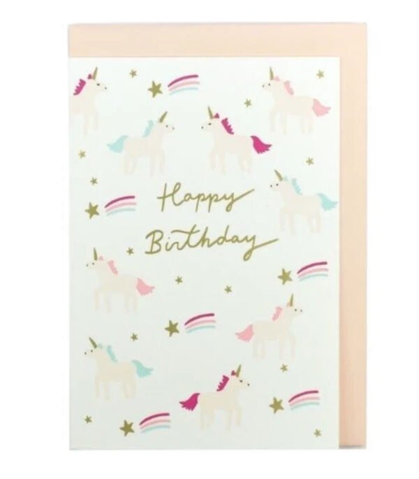 生日卡 – 獨角獸流星 正面